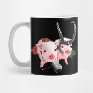 Thor & Loki Pigs Mug